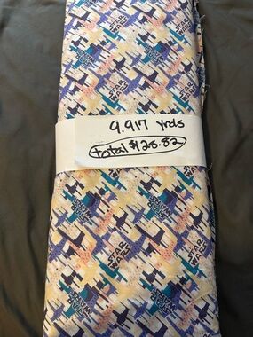 Star Wars pastel multicolor starship print fabric